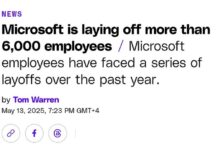 Photo of Microsoft уволил более 6 тысяч сотрудников